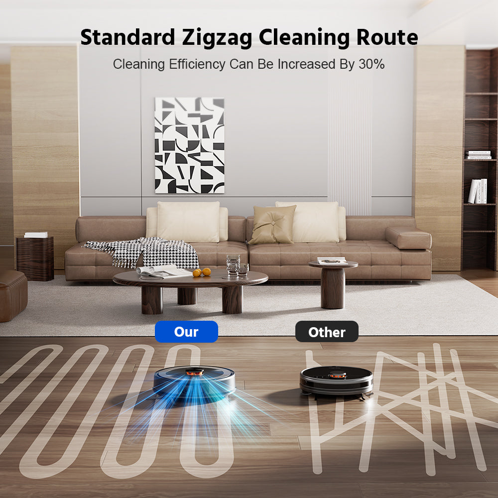 Robot Vacuum Cleaner with Self-Emptying Dustbin and Mopping Function - LDS Laser Technology for Efficient Floor Cleaning